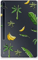 Hoesje Samsung Galaxy Tab S7 Plus Backcover met naam Banana Tree met transparant zijkanten