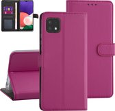 Felroze hoesje voor de Samsung Galaxy A22 - Booktype - Pasjeshouder - Magneetsluiting - 5G