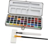 Paintersisters - Aquarelverf  - set van 50 kleuren + Penseel + waterbrush