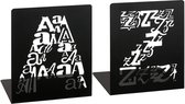 Boekensteun zwart metaal A & Z industrieel Grappige Kopen