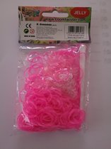 2 zakjes Loom twister loombandjes jelly roze