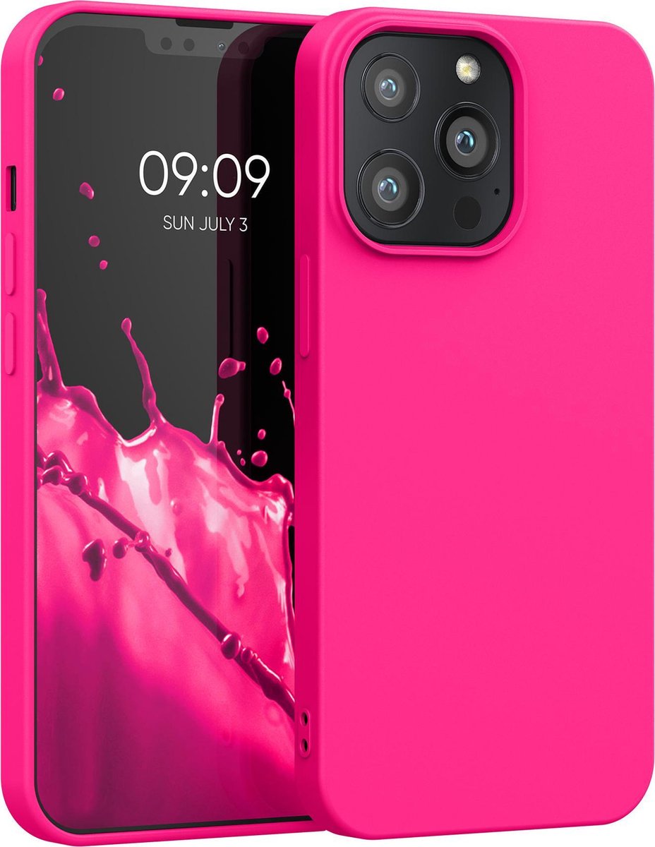 kwmobile telefoonhoesje voor Apple iPhone 13 Pro - Hoesje voor smartphone - Back cover in neon roze