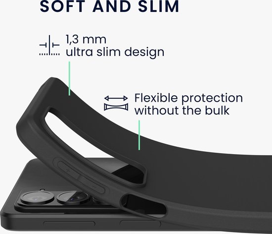 étui kwmobile pour Motorola Edge 20 - coque arrière pour smartphone - noir mat