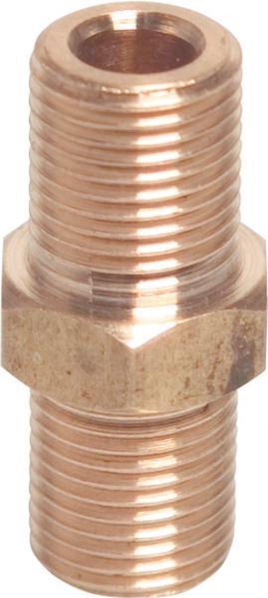 Messing nippel ¼" BSP buitendraad