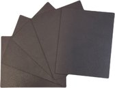 12x Skinnatur Leder Onderzetters voor glazen – Coffee Bean– Bruin – 13x10cm - gerecycleerd leer – tafeldecoratie - onderlegger