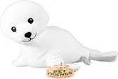 Pluche knuffel zeehond wit 40 cm - Speelgoed knuffeldieren voor kinderen