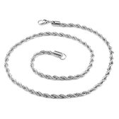 Di Lusso - Collier Morris - Stainless Steel - Zilver - Heren - 60 cm