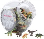 Bullyland - Micro Dinosaurus assortiment in doorzichtige pot met deksel - 120 stuks - Speelfiguurtjes - Taarttoppers