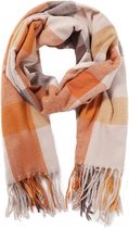 Dielay - Zachte Sjaal met Ruit - 180x70 cm - Oranje