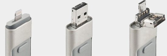 Clé USB FLASH pour iPhone 6 6 + 5 5S iPad / clé mémoire HD / Otg Micro / 16  Go argent | bol.com
