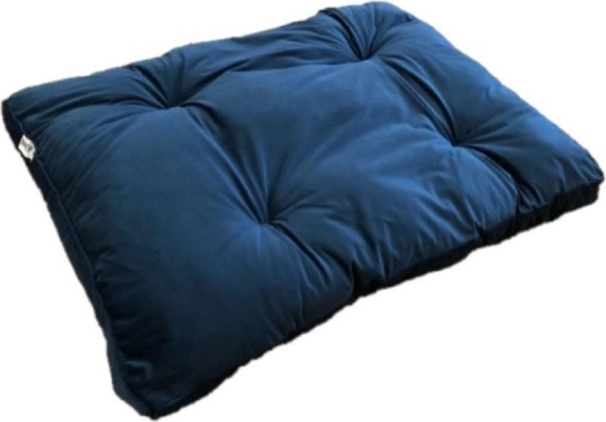 Boefje Hondenkussen - 60 x 80 cm - Fluweel - Blauw
