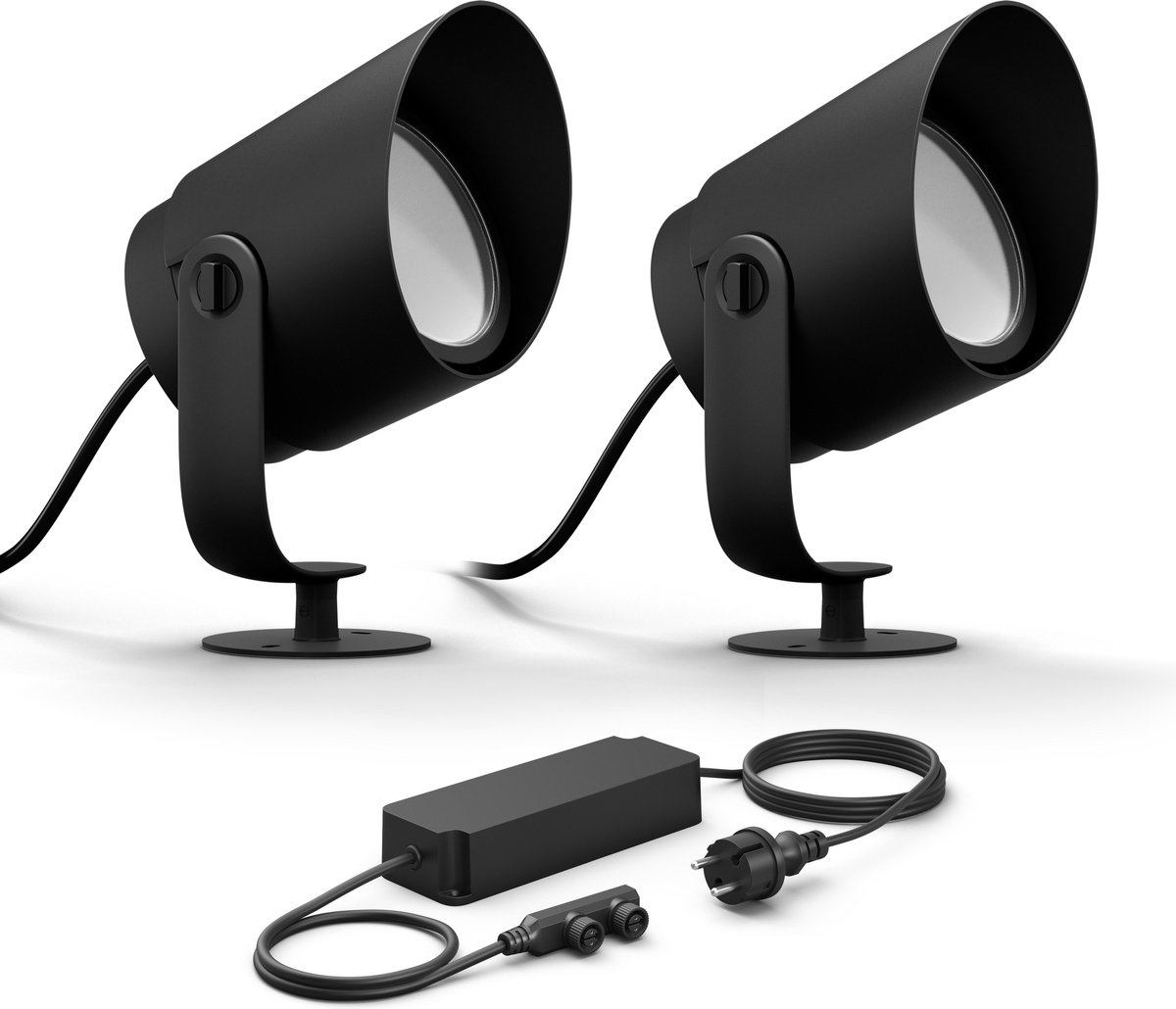 Philips Hue Lily XL Prikspot Starterspakket - White and Color Ambiance - 2 spots - zwart