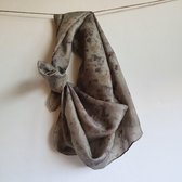 Picchu nl - zijden sjaal - play silk - plantaardig geverfd - ecoprint - duurzaam - 90 x 90 cm 4