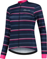 Rogelli Stripe Winterjack - Dames - Fietsjack - Blauw/Roze - Maat XS