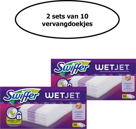 Lingettes démaquillantes Swiffer WetJet pour système de vadrouille - Pack  économique 2... | bol.com