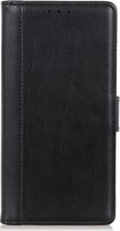 Shop4 - Oppo A54 5G Hoesje - Wallet Case met Pasjeshouder Grain Zwart