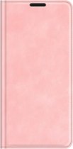 Casecentive Magnetisch Leren Wallet case - hoesje - wallet - iPhone 13 Pro Max - roze
