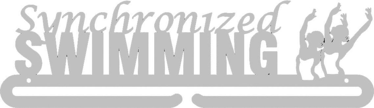 Synchronized Swimming Medaillehanger RVS (35cm breed) - Nederlands product - incl. cadeauverpakking - sportcadeau - topkado - medalhanger - medailles - swimming – zwemmen - zwemsport - muurdecoratie
