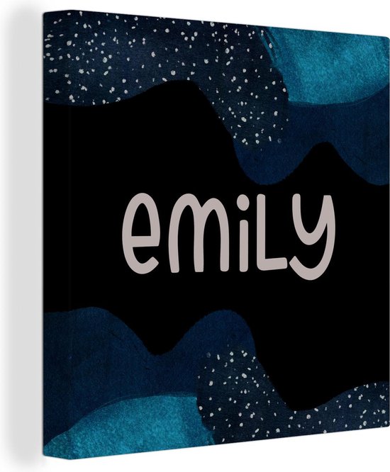 Canvas Schilderij Emily - Pastel - Meisje - 20x20 cm - Wanddecoratie