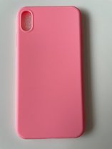 Siliconen back cover case -Geschikt voor iPhone XS Max - TPU hoesje - Roze