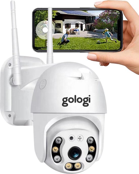 handel Civic Een computer gebruiken Gologi - Beveiligingscamera - Wifi Smart Waterdichtheid IP66 - IP camera -  buiten -... | bol.com