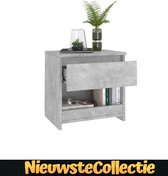 nachtkastjes betongrijs set van 2 - slaapkamer - meubels - nachtkastje - kastje - kastjes  kast - meubels - Nieuwste Collectie