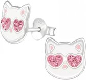 La Rosa Princesa Kat Oorbellen - Zilver