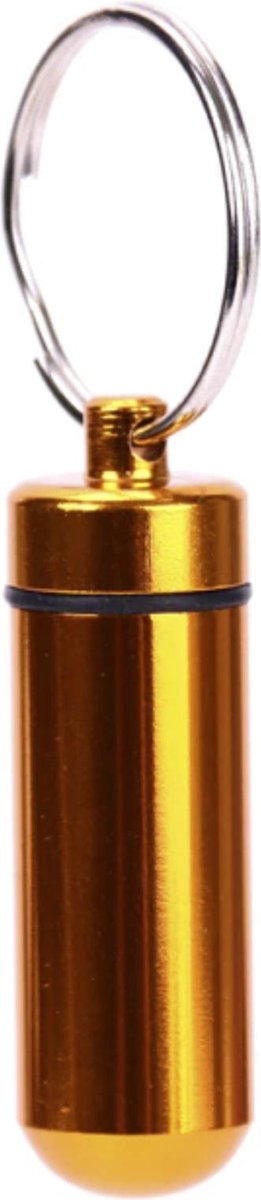 Goedkoopste Cabantis Mini-Pillendoos Sleutelhanger|Pillen Organizer|Medicijn Doosje|Sleutelhanger|Geel