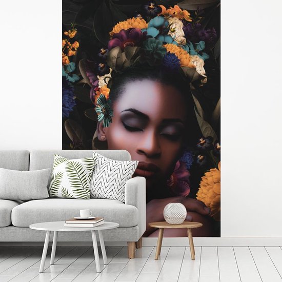 Papier peint - Papiers Papier peint photo Femmes - Fleurs - Couleur - Largeur 180 cm x Hauteur 280 cm