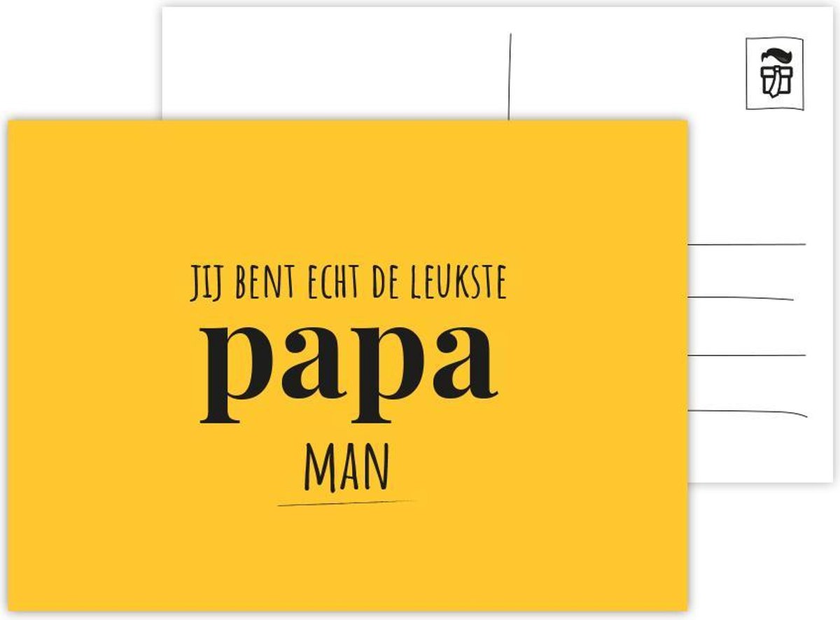 Je bent echt de leukste Papa Man ansichtkaart