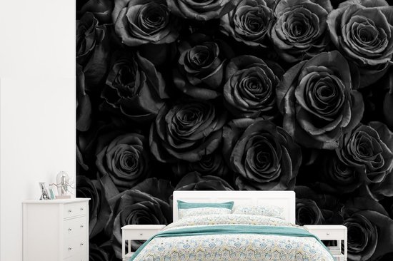 Papier peint - Papiers Papier peint photo Fleurs - Roses - Zwart - Largeur 315 cm x Hauteur 260 cm