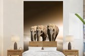 Papier Peint - Papier Papier peint photo Eléphants - Animaux - Brume - Largeur 200 cm x Hauteur 300 cm