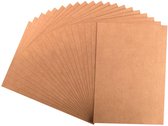 Vaessen Creative Florence papier cartonné marron, papier Kraft 300g A4, 20 feuilles pour faire des passe- Hobby, cartes d'anniversaire, cartes de mariage, Invitations et scrapbooking