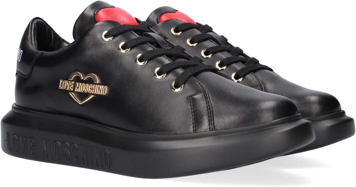 Love Moschino Ja15204g0d Lage sneakers - Leren Sneaker - Dames - Zwart -  Maat 39 | bol.com