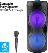 iDance TYPHOON101 Party Speaker – Draagbare Bluetooth Speaker met Discolicht – 100 Watt – Met Microfoon en Afstandsbediening
