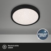 Briloner Leuchten RUNA LED plafondlamp sterrenhemel metaal kunststof zwaart metalen frame 4000K 18W Ø28cm