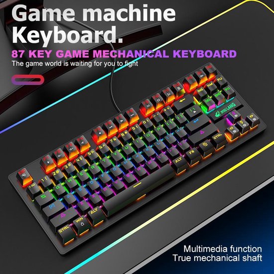 Clavier de jeu mécanique TKL 87 touches ZIYOU LANG K2 RGB - Clavier de jeu  Windows/Mac... | bol