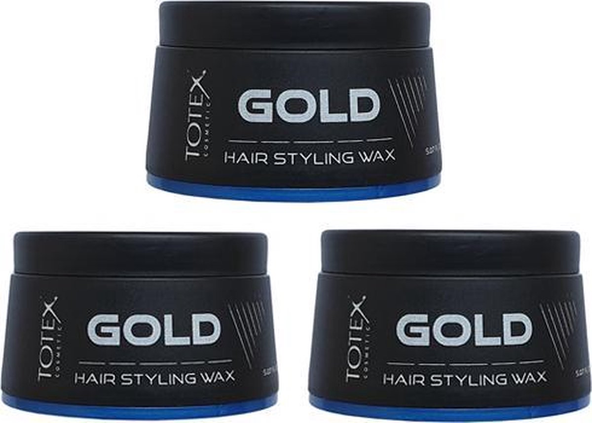Totex Cosmetic GOLD Hair Styling Wax 3 x 150 mL