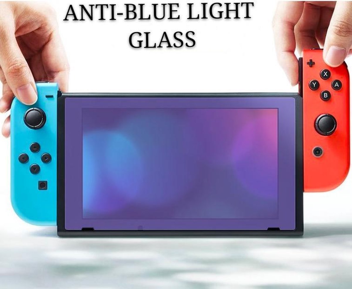 Verre Trempé pour Nintendo Switch OLED Anti Lumière Bleue