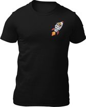 Wallstreetbets Rocket - GME - AMC - To The Moon -- Heren T-Shirt -Nauwsluitend - Katoen - Ronde Hals