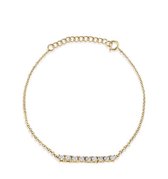 Armband dames | armband dames 925 zilver | goudkleurig | zirkonia steen | bar armband | cadeau voor vrouw