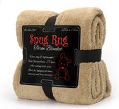 Snug Rug Sherpa - Throw - Extra Thick - Sand Beige - Premium Throw Blanket - TV Blanket - Cuddle Blanket - Living Blanket - Fleece Blanket
