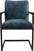 Eetkamerstoel Boston - 56x68x89 - Adore 158 Niagara - Velours/metaal