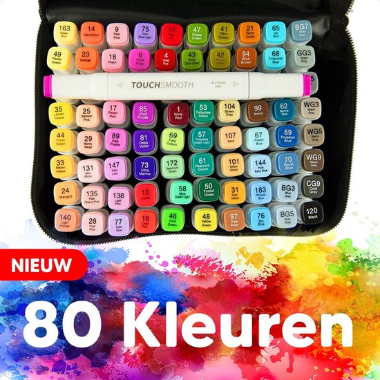 Bablue Stiften voor Volwassenen - 80 professionele Twinmarkers - Diverse  Kleuren -... | bol.com
