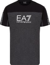 EA7 T-shirt - Mannen - Donkergrijs - Zwart - Wit