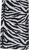 Zebra rekbare boekenkaft - Zwart / Wit - Textiel - 29 x 21 cm - Set van 2