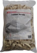 Elastiekjes breed 1KG(1000 gram) 120x12mm Ø 80 mm naturel Office Depot Post elastiek