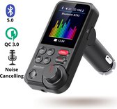 Sodex Bluetooth FM-Transmitter - Snellader - Bluetooth Carkit - met Display en Bass Regulatie