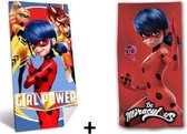 Miraculous Ladybug strandlaken combo set 2 stuks 100% katoen