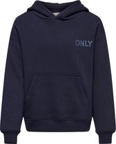 Only sweater meisjes - donkerblauw - KONevery hoodie - maat 158